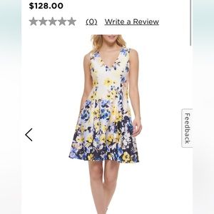 NWOT Vince Camuto floral print fit-and-flare dress, size 8